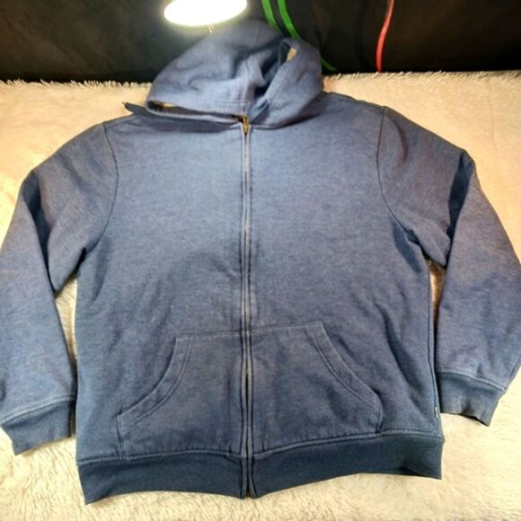 Levi's Full Zip Hoodie Medium Sherpa Lined Blue Pockets Regular Fit. Substantial - Picture 8 of 12